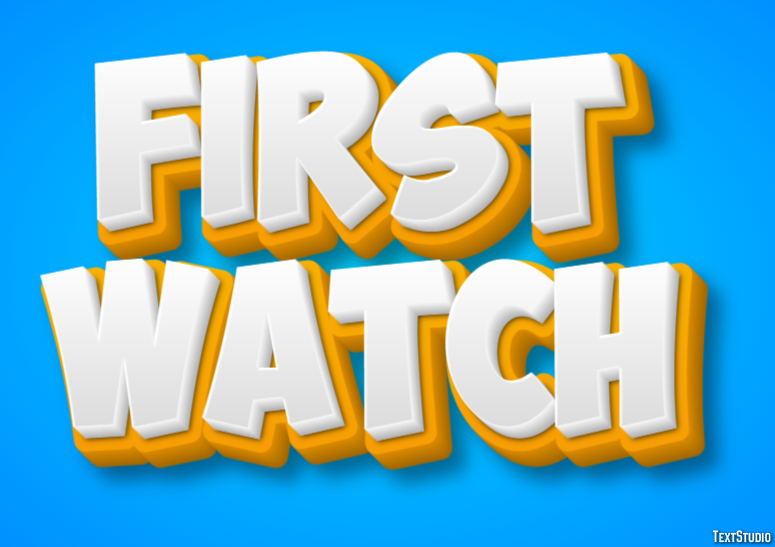 First Watch Tekst Effect