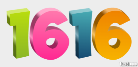 1616 Efecto de Texto