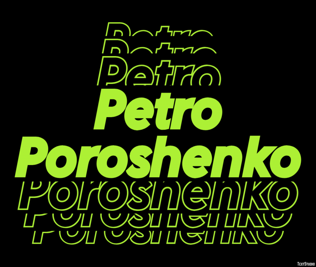 Petro Poroshenko Efeito de texto