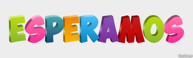 Esperamos Efeito do texto