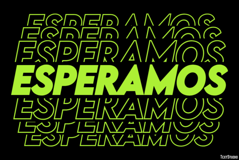 Esperamos Efeito do texto