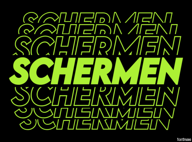 Schermen Tekst Effect