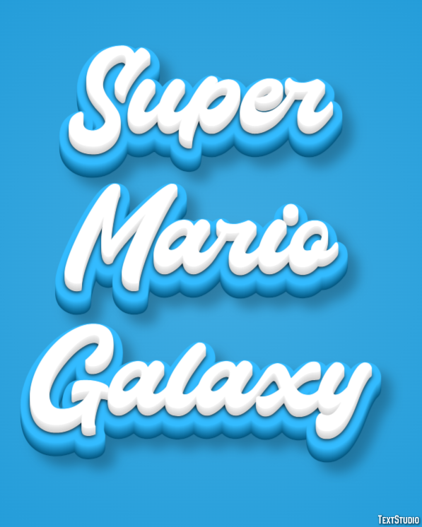 Super Mario Galaxy Effetto testo