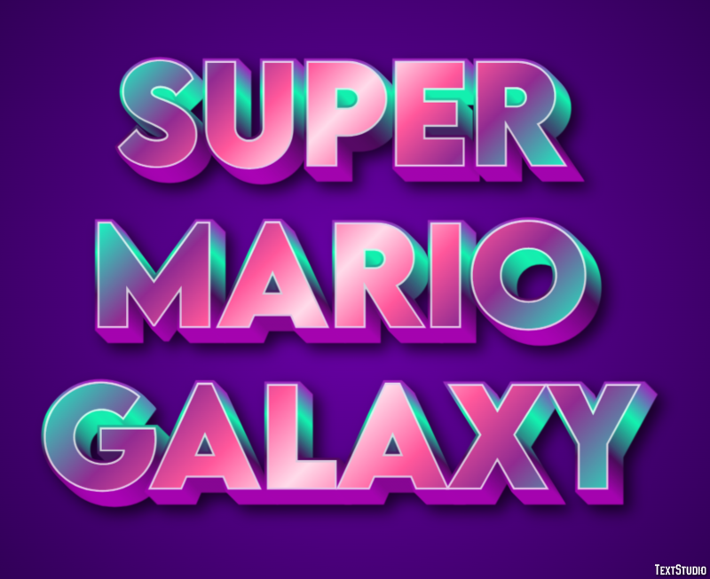 Super Mario Galaxy Effetto testo