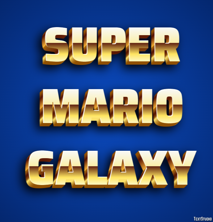 Super Mario Galaxy Effet de Texte
