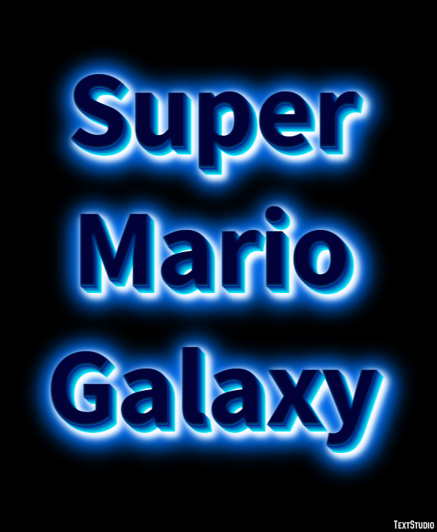Super Mario Galaxy Effetto testo