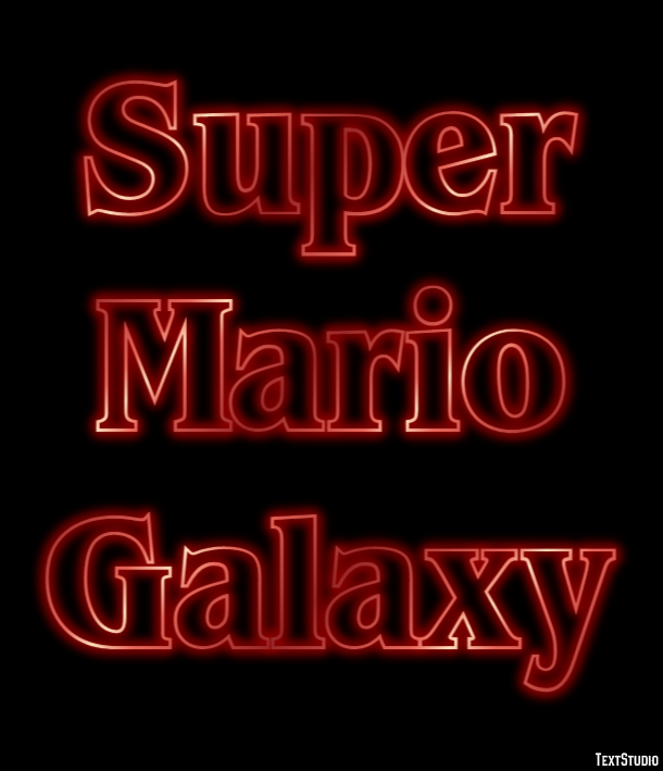 Super Mario Galaxy Effetto testo