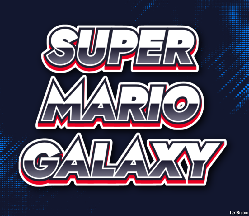 Super Mario Galaxy Effet de Texte