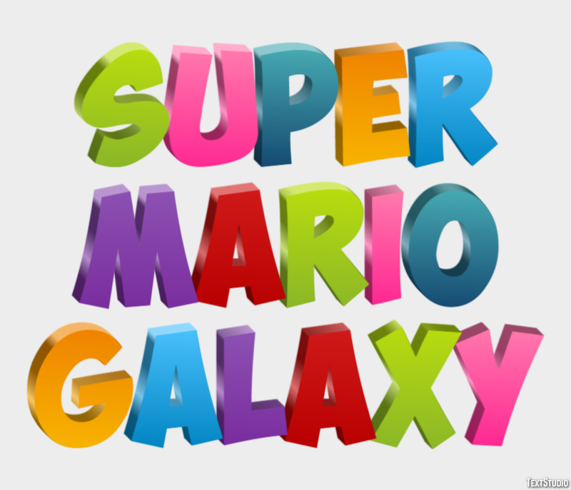 Super Mario Galaxy Effetto testo