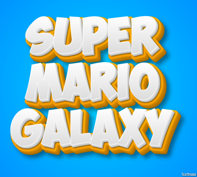 Super Mario Galaxy Efeito de texto