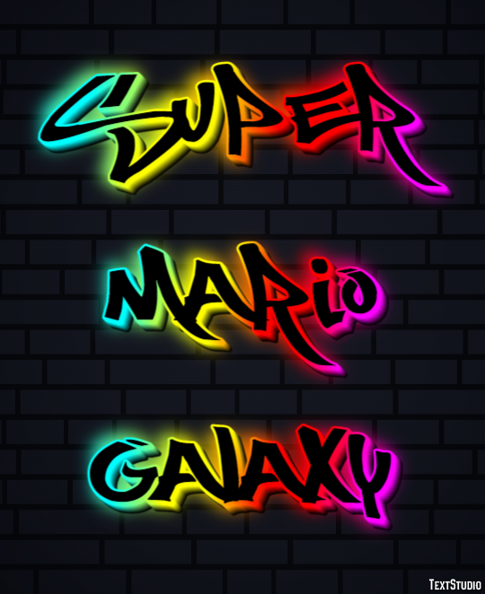 Super Mario Galaxy Effetto testo