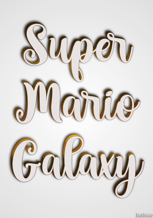 Super Mario Galaxy Effetto testo