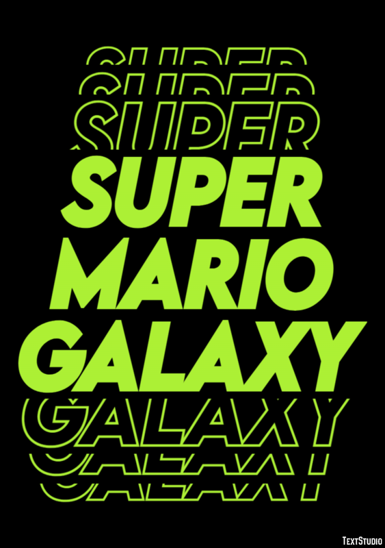Super Mario Galaxy Effetto testo