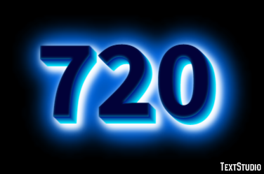 720 Text effect