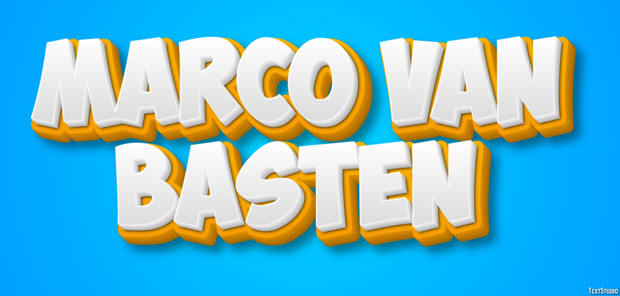Marco van Basten Texteffekt