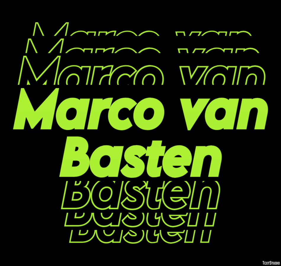 Marco van Basten Efeito de texto