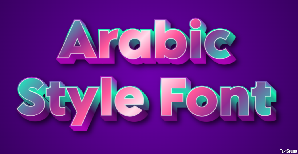Arabic Style Font Text Effect