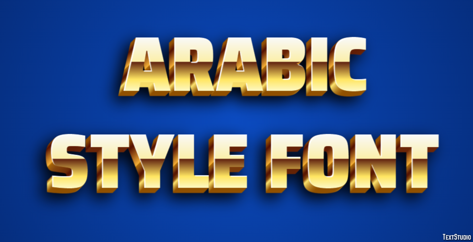 Arabic Style Font Text Effect