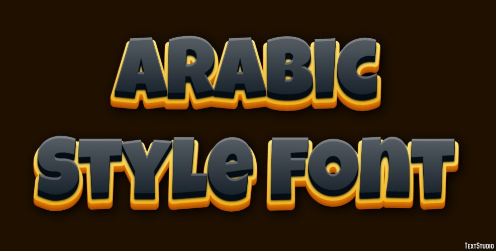 Arabic Style Font Text Effect