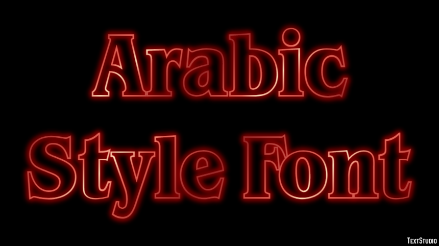Arabic Style Font Text Effect