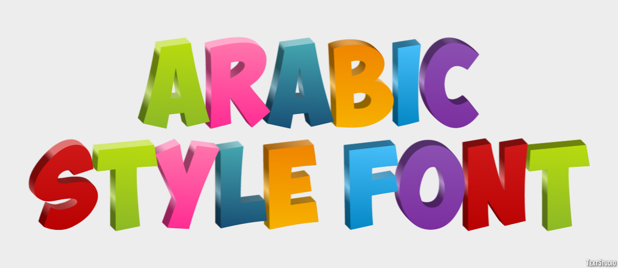 Arabic Style Font Text Effect