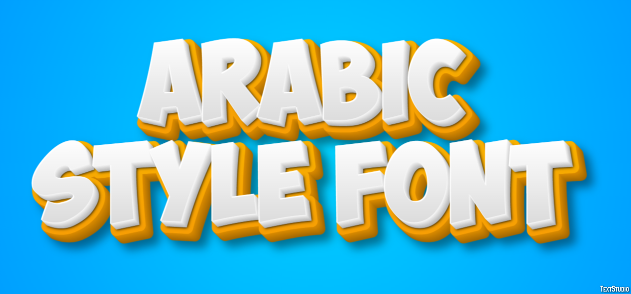 Arabic Style Font Text Effect