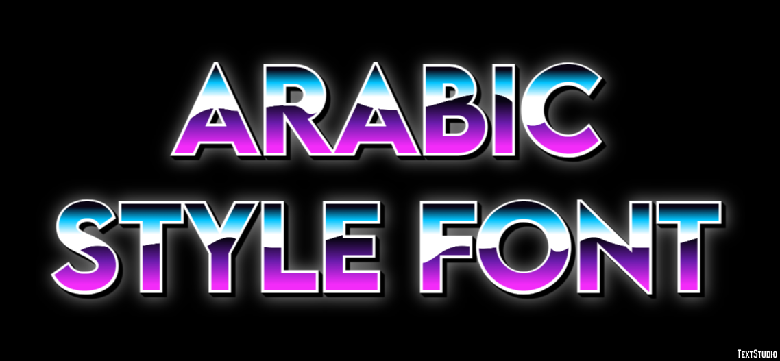 Arabic Style Font Text Effect