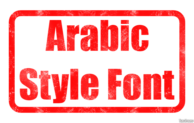 Arabic Style Font Text Effect