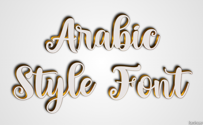 Arabic Style Font Text Effect