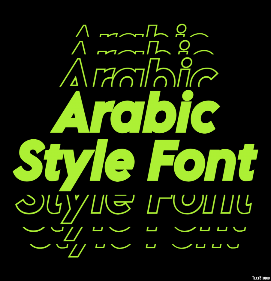 Arabic Style Font Text Effect