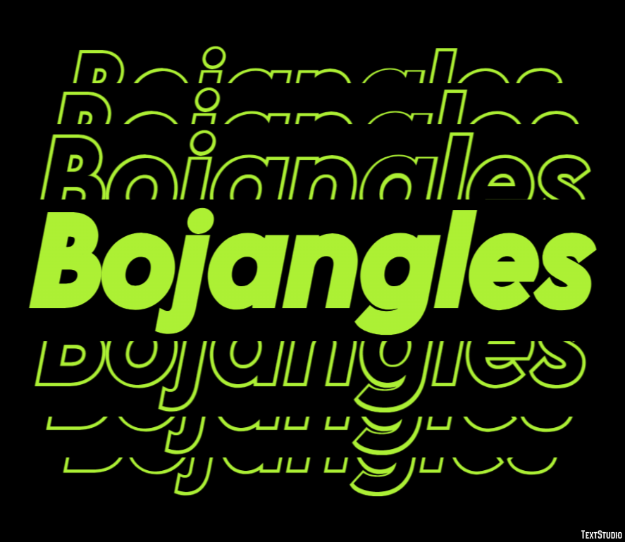 Bojangles Efecto de Texto