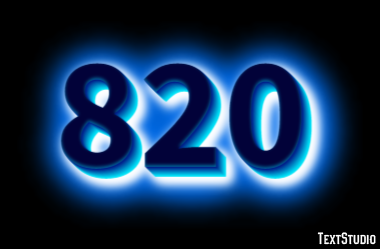 820 Эффект текста