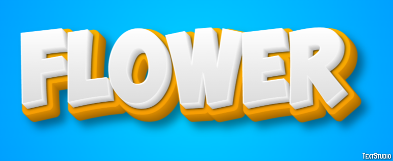 Flower Text effect