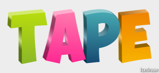 Tape Text Effect