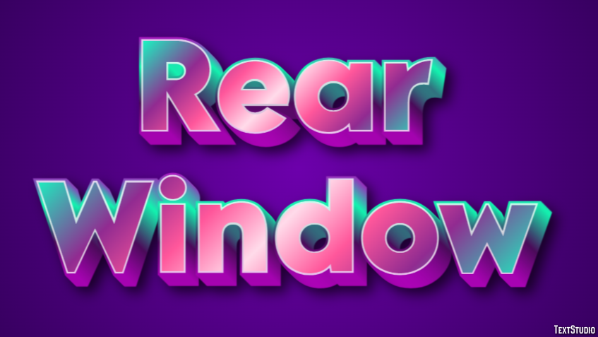 Rear Window Texteffekt