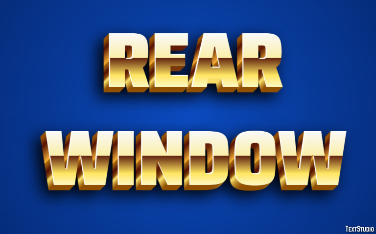 Rear Window Texteffekt