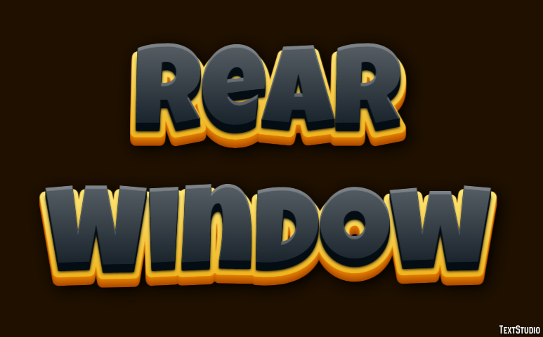 Rear Window Text Effect