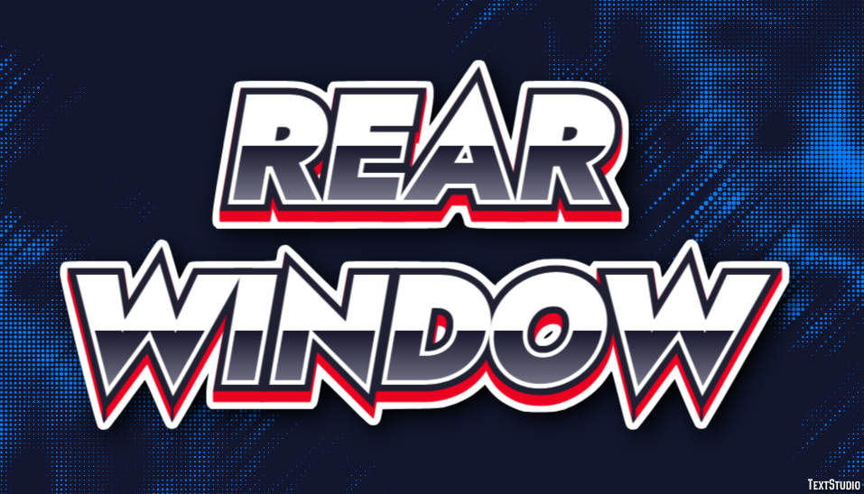 Rear Window Text Effect