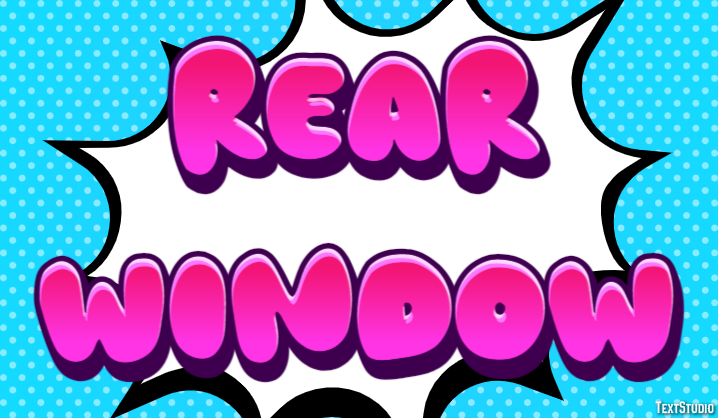 Rear Window Text Effect