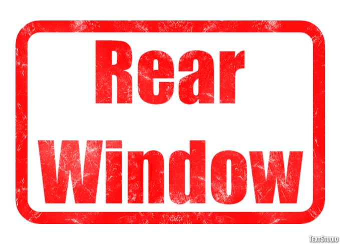 Rear Window Text Effect