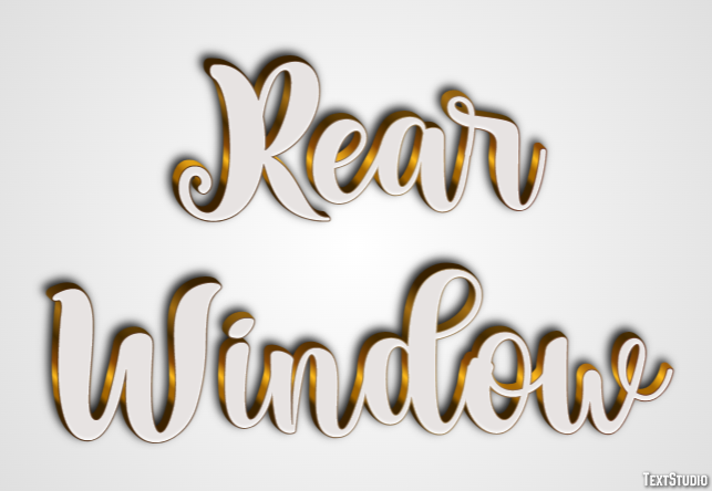 Rear Window Text Effect