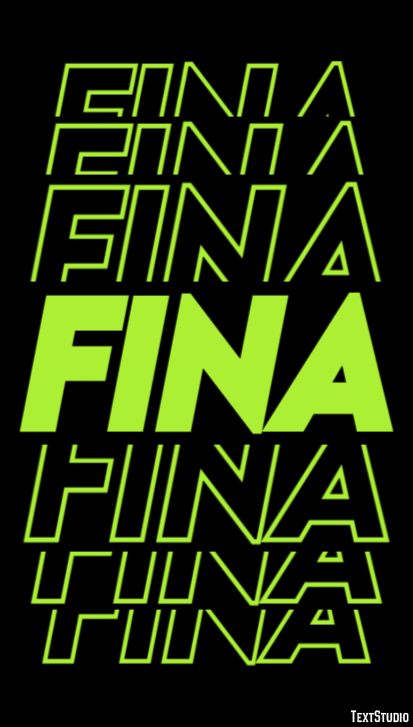Fina Efeito do texto