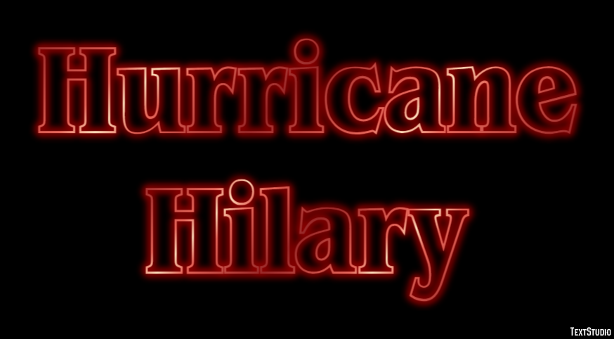 Hurricane Hilary Tekst effect