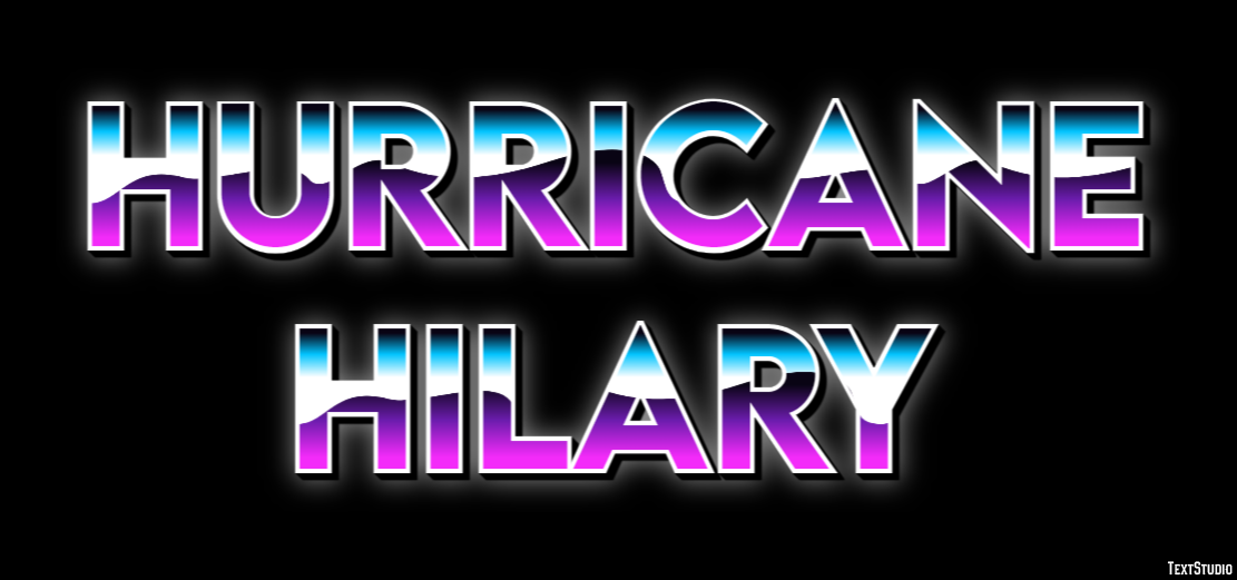 Hurricane Hilary Tekst effect