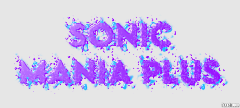 Sonic Mania Plus Efeito de texto