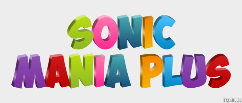 Sonic Mania Plus Efeito de texto