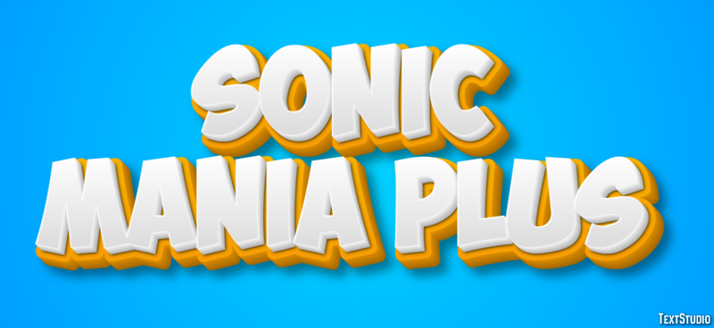 Sonic Mania Plus Efeito de texto
