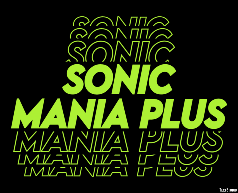 Sonic Mania Plus Efeito de texto