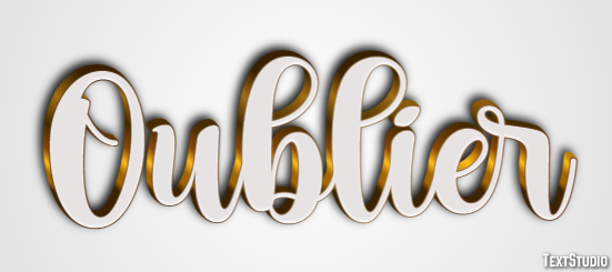 Oublier Efecto de Texto