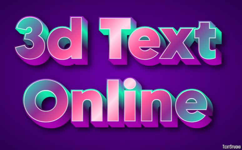 3d Text Online Text Effect